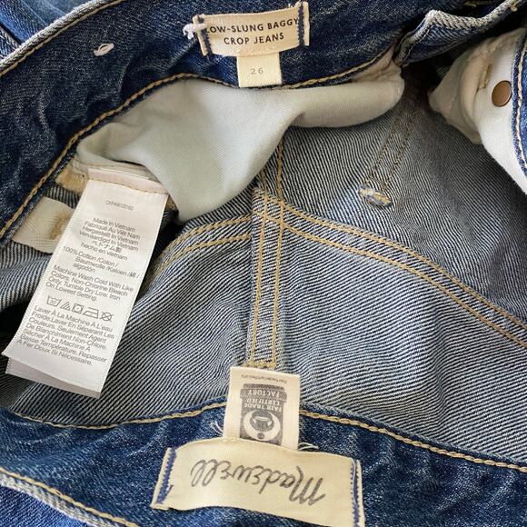 Madewell Low-Slung Baggy Crop Jeans Size 26 Croswell - Picture 11 of 15